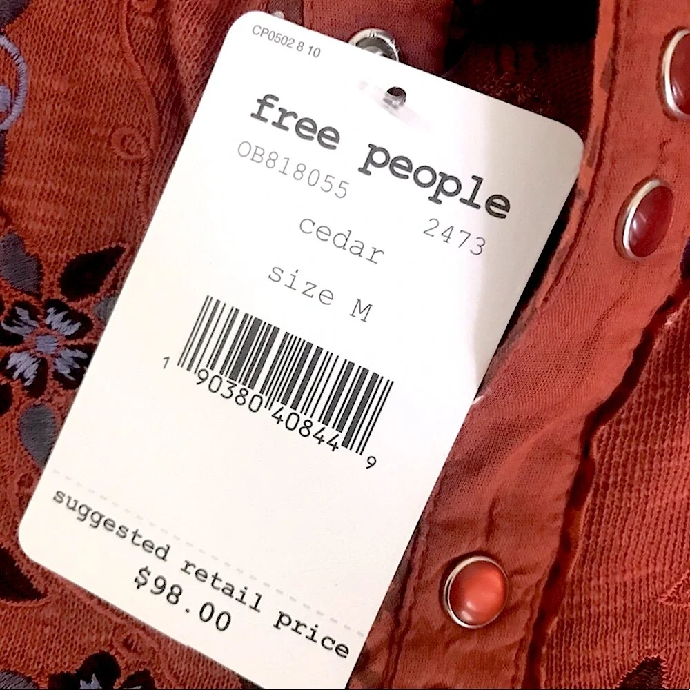 NWT Free People Henley Top
